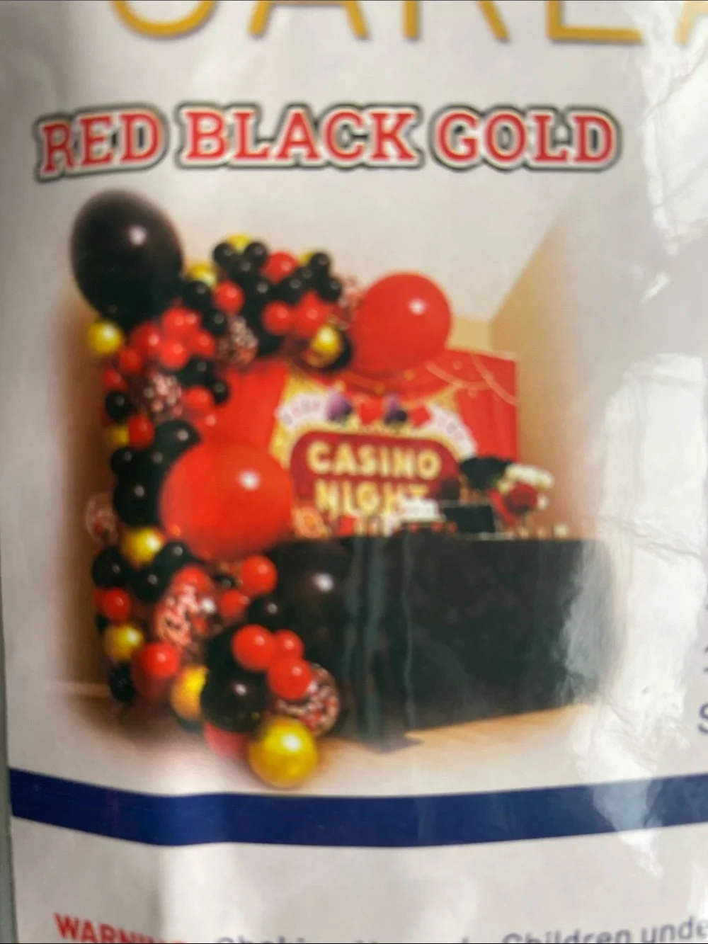 Red Black Gold Balloon Arch DIY Kit
